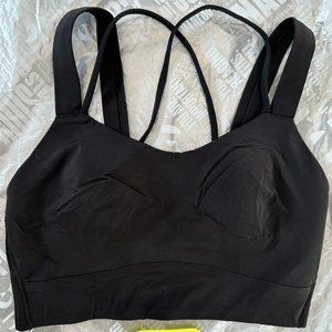 Lululemon Like a Cloud Longline Bra *Light Support, D/DD Cup Size 4 Black EUC